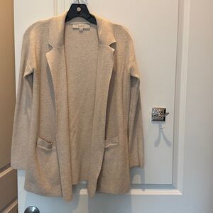 LOFT Cream Open Front Cardigan Size XXSP